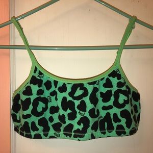 Lime Green Leopard Print VS PINK bralette 💚